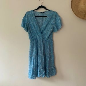 Blue Floral Summer Dress